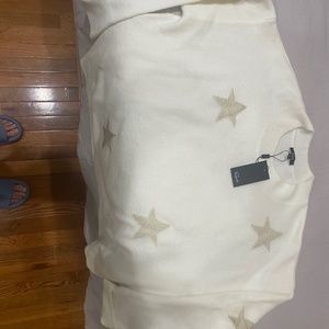 NWT Rails white Gold Star Sweater XL
